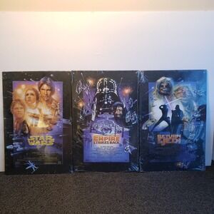 Star Wars Embossed Metal Original Trilogy Movie Poster Signs 8.5" x 13"  Lot